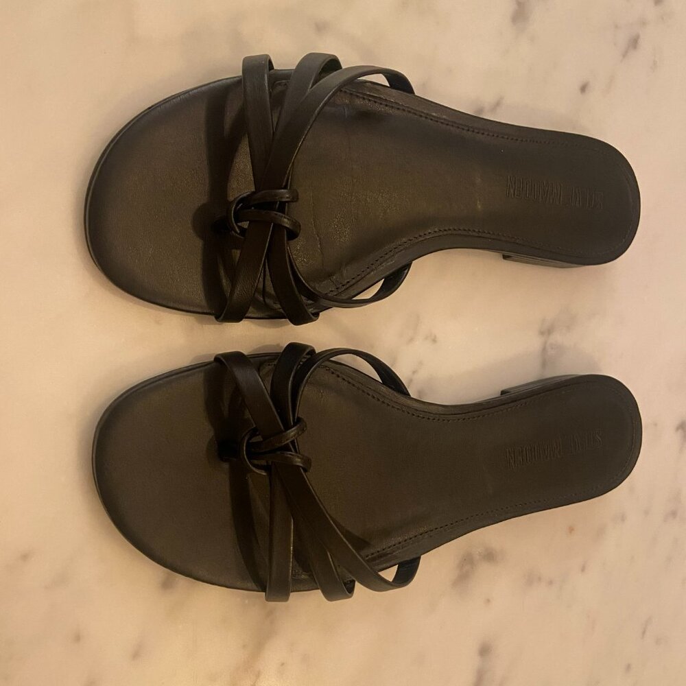 Steve Madden Calissi Black Leather sandals Size 7.5 - Picture 3 of 6